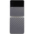Silver Carbon Fiber Specialty Texture Material Galaxy Z Flip4 5G Skin